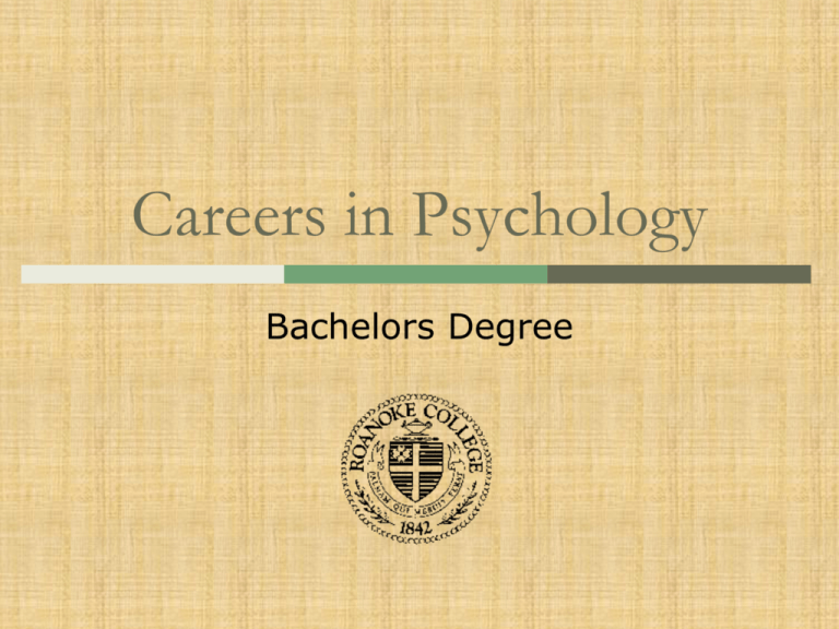 Careers In Psychology