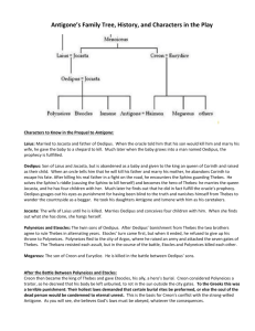 Antigone's Family Tree, History, and Characters in the Play