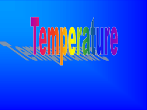 Regents Unit 1: Temperature