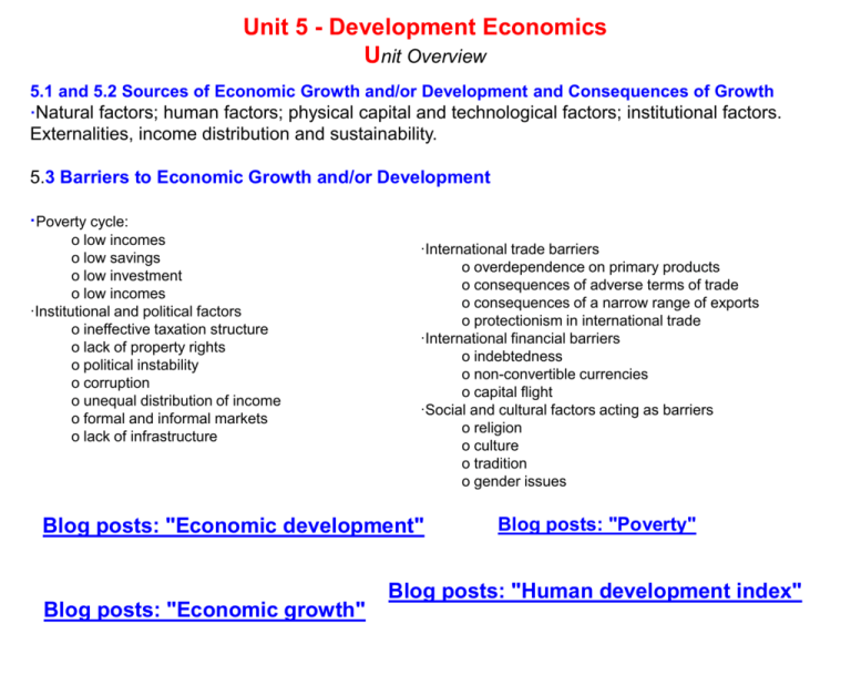 development economics assignment topics