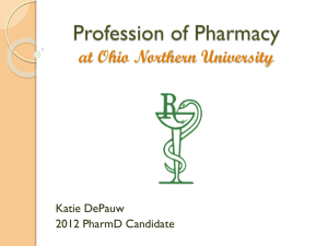 Profession of Pharmacy at Ohio Northern University
