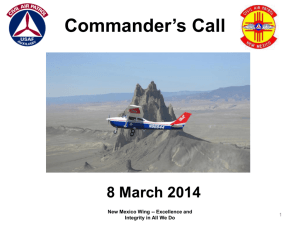 March Commander's Call Notes. - the New Mexico Wing Civil Air