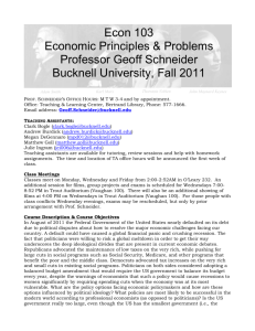 ECON 103: Economic Principles and Problems