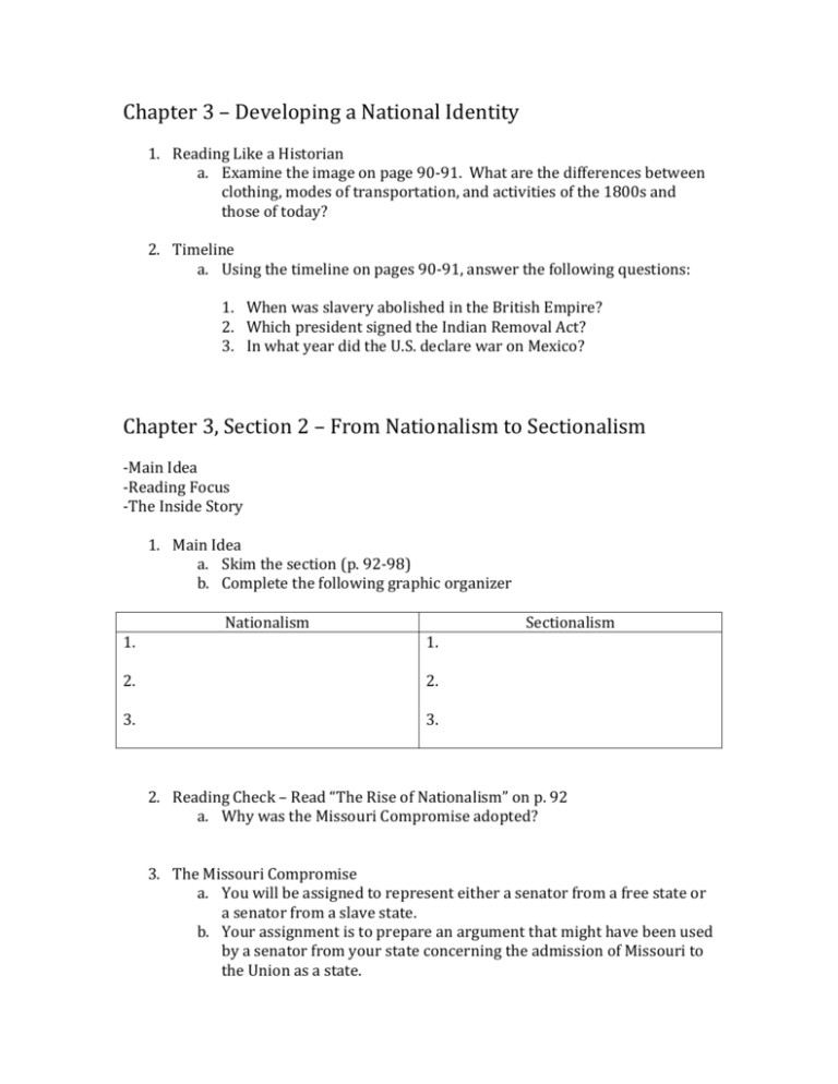 Chapter 3 Developing A National Identity Reading Like A Historian