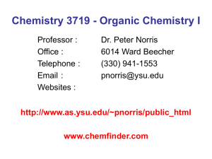 Chemistry 3719 - Organic Chemistry I