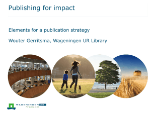 Publishing for impact : Elements for a pubication