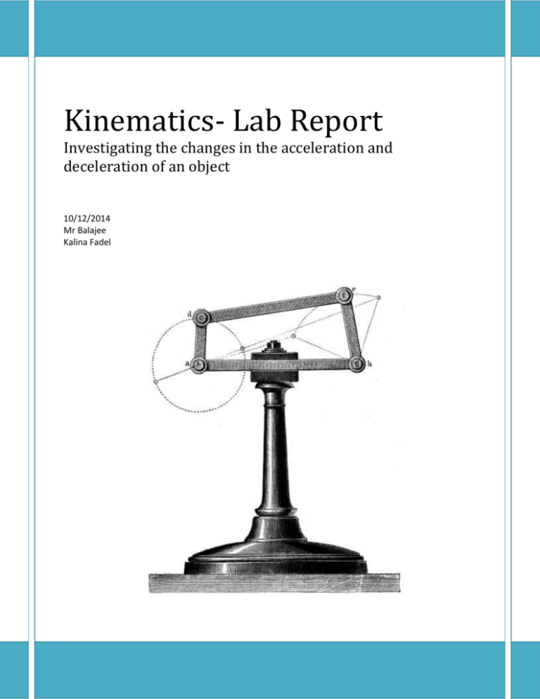 Kinematics Lab Report