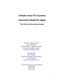 A Multi-sector ICT Economy Interaction Model for Egypt