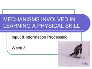 MECHANISMS INVOLVED IN LEARNING A PHYSICAL SKILL