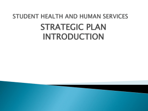 STUDENT HEALTH AND HUMAN SERVICES