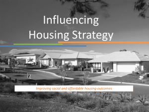 NAHC Influencing Housing Strategy