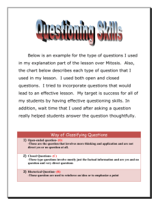 Questioning Skills