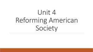 Unit 4 Reforming American Society