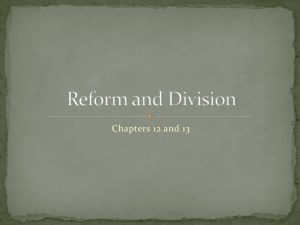 Reform and Division - Kenston Local Schools