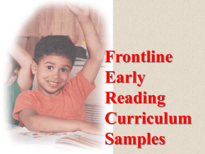Sample Curriculum -- Powerpoint File (better