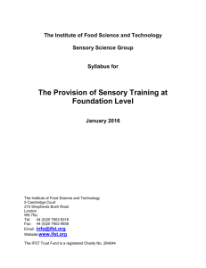 View the foundation syllabus - Institute of Food Science and