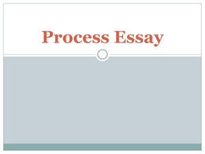 What is the purpose of writing process essay?