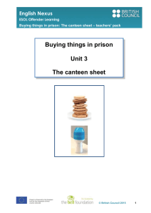 Unit 3 - Canteen sheet - ESOL Nexus