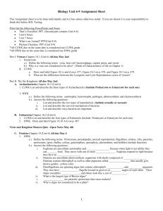 Unit 6-9 Assignment Sheet 2012