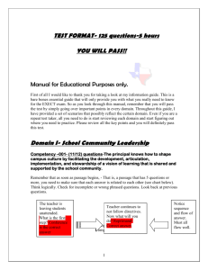 Domain I- School Community Leadership - UTAEdLeadership