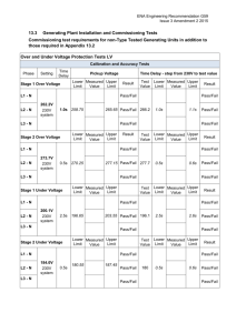 A13.3 Generating Plant Installation and Commissioning Tests