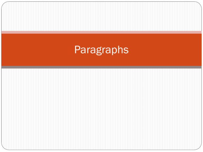 Paragraphs