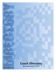 Coach Directory - Student