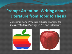 Prompt Attention: Writing about Literature from Topic