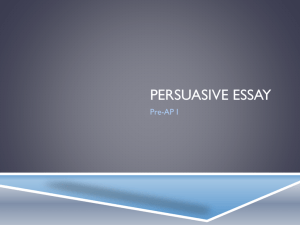 Persuasive essay