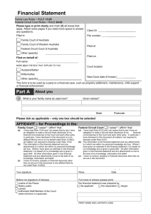 Financial Statement form - Family Court of Australia
