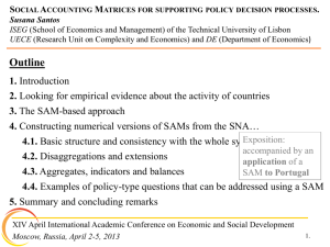 Social Accounting Matrices for supporting policy decision processes