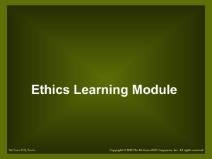 Ethics Learning Module