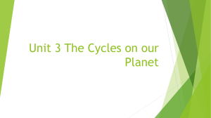 Unit 3 The Cycles on our Planet - mcp