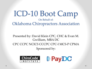 ICD-10 - Oklahoma Chiropractors' Association
