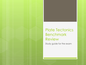 Plate Tectonics Benchmark Review