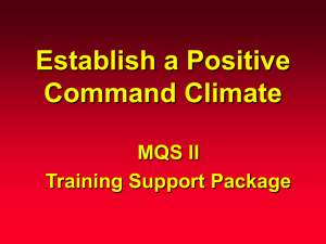 Establish a Positive Command Climate