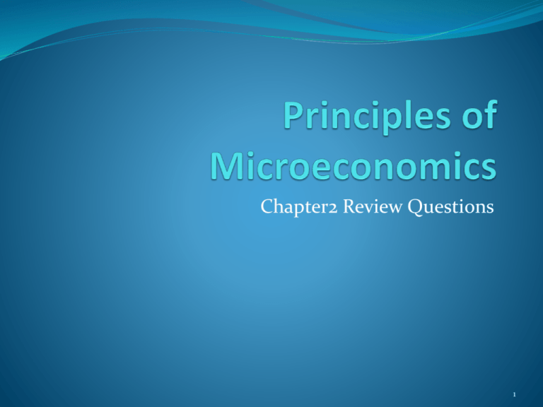 principles of microeconomics assignment 1