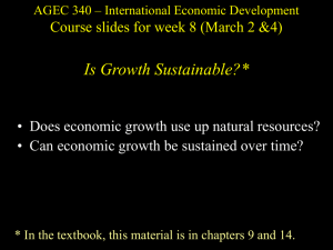 AGEC 340 Lecture Slides - Agricultural Economics