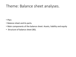 Balance sheet analysis