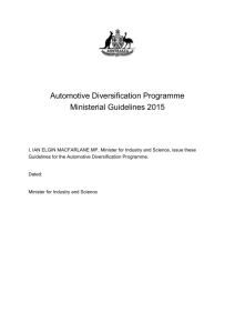 Automotive Diversification Programme Ministerial