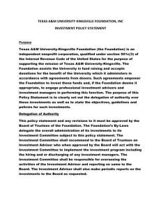 endowment investment policy - Texas A&M University