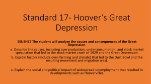 Standard 17 Notes, Hoover's Great Depression