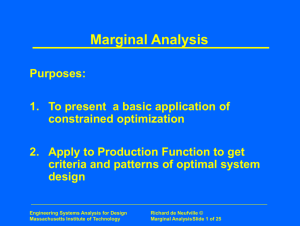 Marginal Analysis