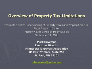 Overview of Property Tax Limitations