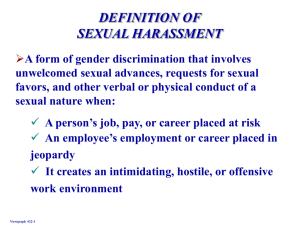 Definition of sexual harassment