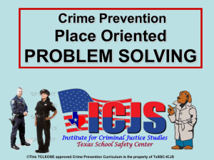 CRIME PREVENTION PROBLEM SOLVING