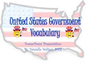 United States Government Vocabulary