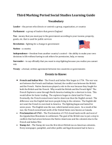 Third Marking Period Social Studies Learning Guide Vocabulary