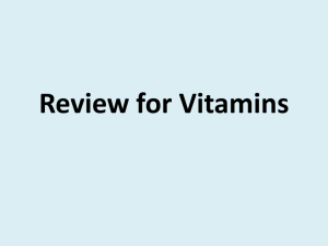 Review for Vitamins