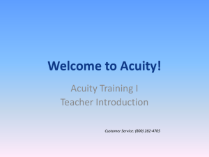 Acuity Teacher Training 1: Intro Scoring, CRs, Viewing rosters 15-16